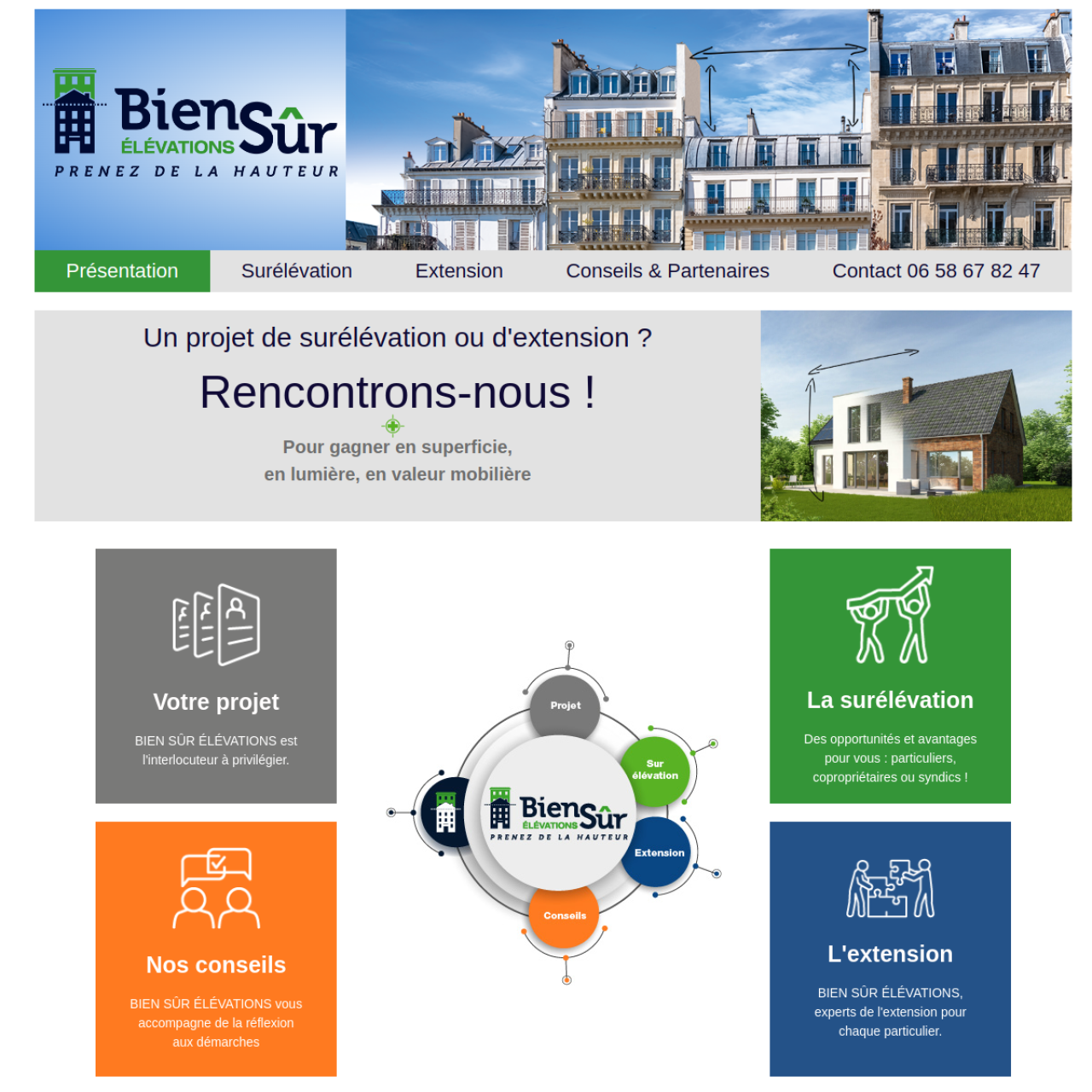 Aperçu du site Bien Sûr Élévations